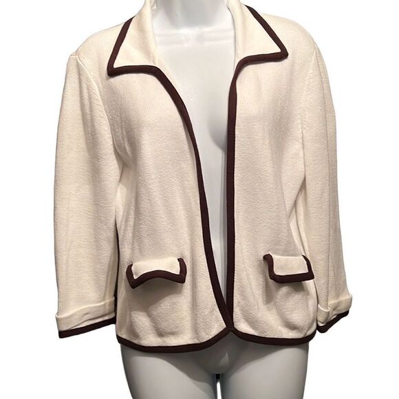 Talbots Open Front Cotton Cardigan Size M - Picture 1 of 8